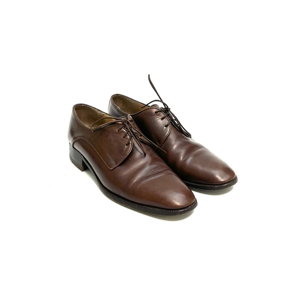 GUCCI | Vintage 1970s mens brown leather formal lace up oxfords - Picture 5 of 8